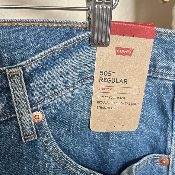 Levi's Blue 505 Regular Jeans - Picture 3 of 4